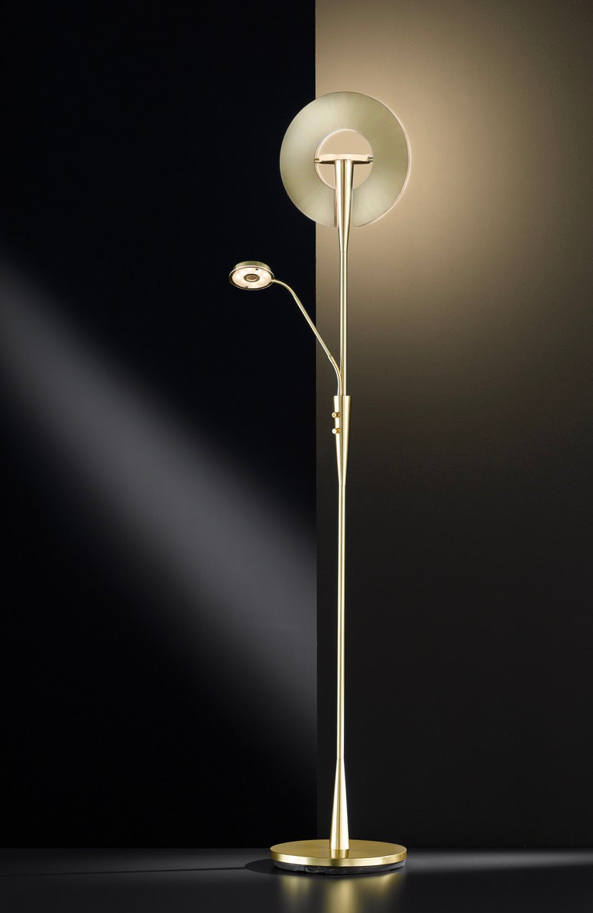 Trio Quebec Lámpara de pie LED de metal bronce mate 422710308