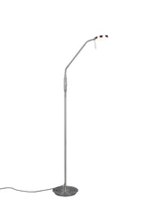 Trio Monza Lámpara de pie LED de metal níquel mate 423310107