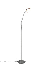 Trio Monza Lámpara de pie LED de metal níquel mate 423310107