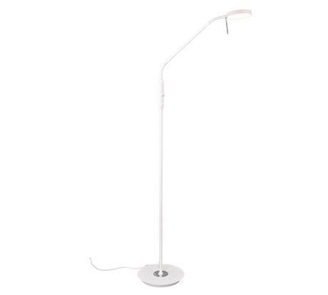 Lámpara de pie Trio Monza LED blanco mate 145cm 423310131