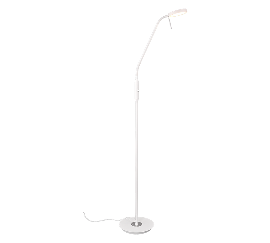 Lámpara de pie Trio Monza LED blanco mate 145cm 423310131 - vista 2