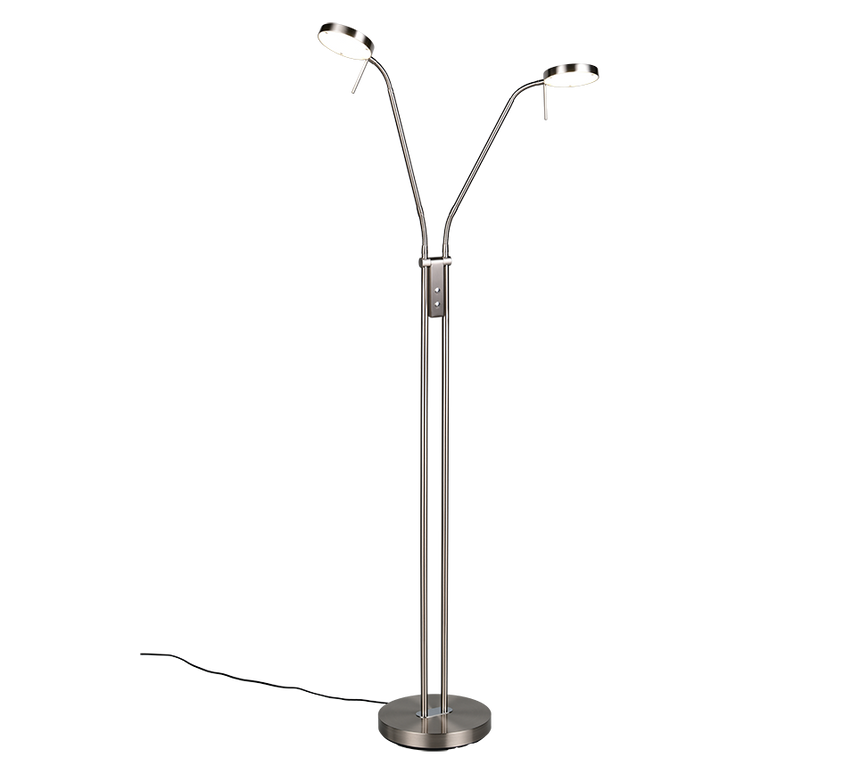 Lámpara de pie Trio Monza LED níquel mate 160cm 423310207