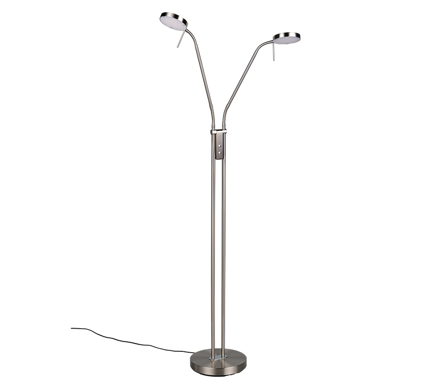 Lámpara de pie Trio Monza LED níquel mate 160cm 423310207