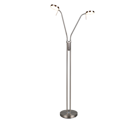 Lámpara de pie Trio Monza LED níquel mate 160cm 423310207