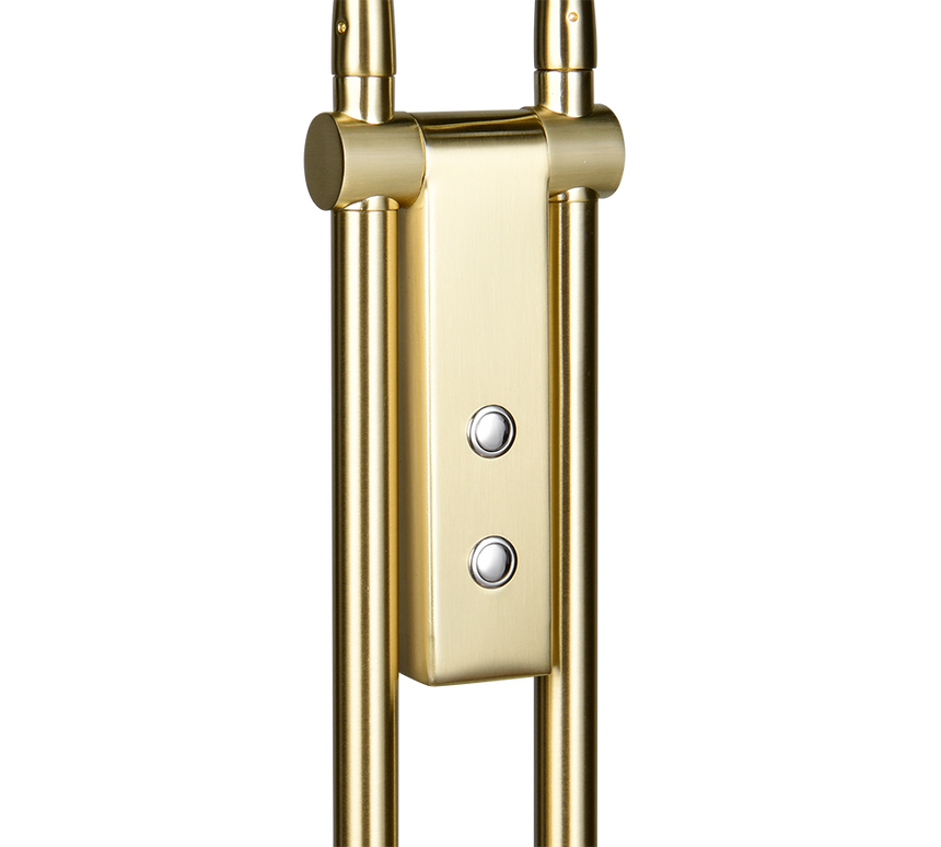 Lámpara de pie Trio Monza LED latón mate 160cm 423310208