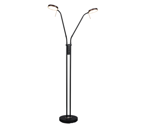 Lámpara de pie Trio Monza LED negro mate 160cm 423310232