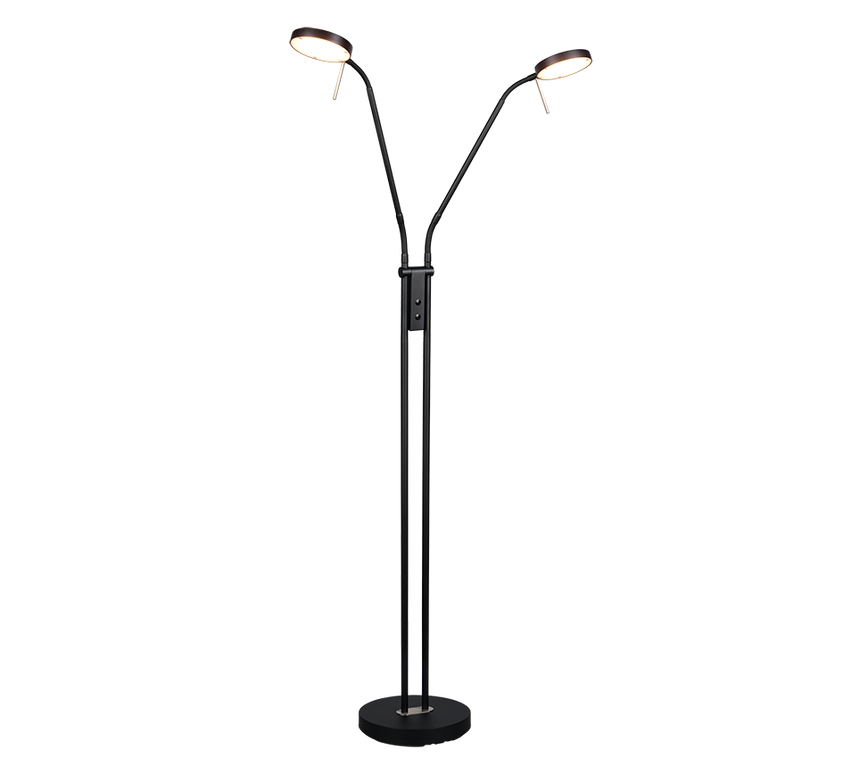 Lámpara de pie Trio Monza LED negro mate 160cm 423310232