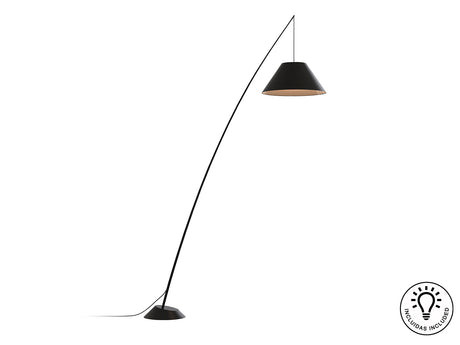 Lámpara de pie de salón Schuller Junco negro cemento 23 - vista 2