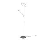 Lámpara de pie Trio Brantford LED níquel mate regulable 180cm 4