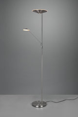 Lámpara de pie Trio Brantford LED níquel mate regulable 180cm 4