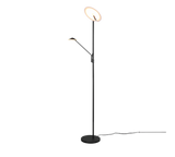 Lámpara de pie Trio Brantford LED negro mate regulable 180cm 4