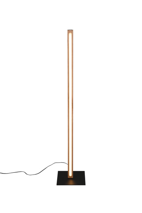 Trio Bellari Lámpara de pie LED de madera acabado natural 426410130