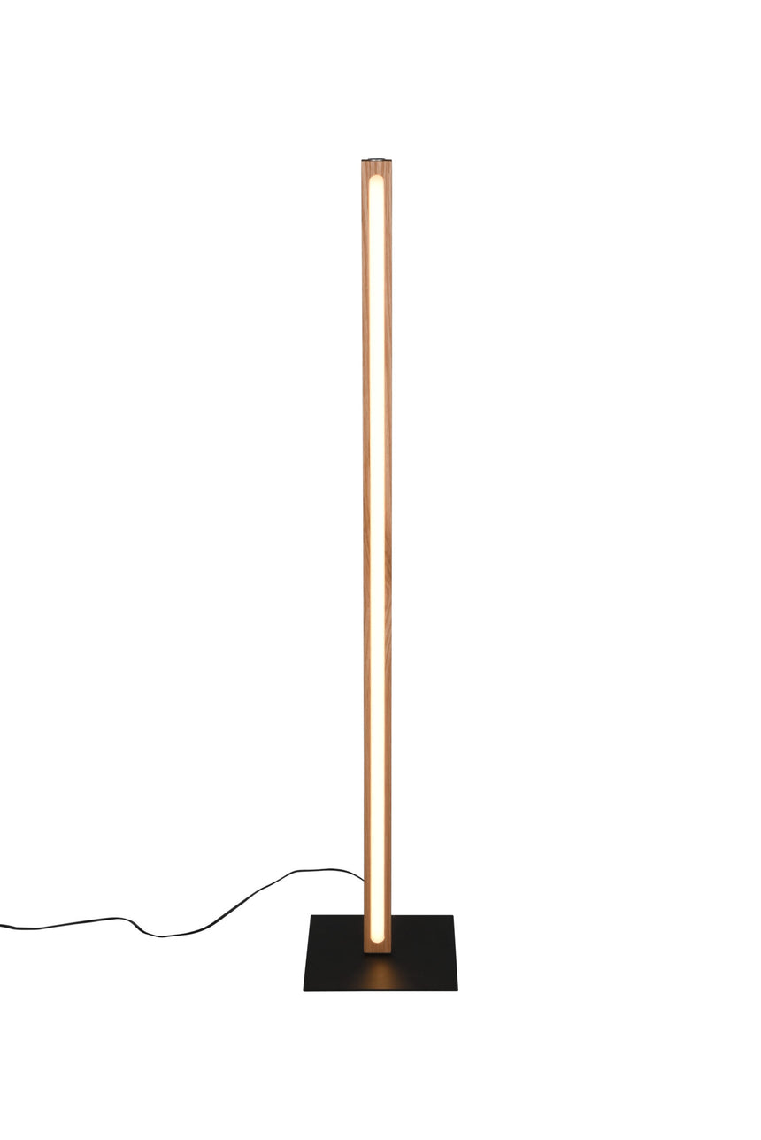 Trio Bellari Lámpara de pie LED de madera acabado natural 426410130
