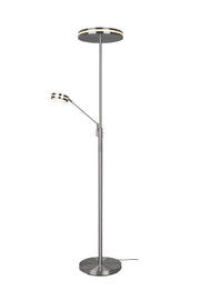 Lámpara de pie Trio Franklin LED níquel mate regulable 181cm 426510207