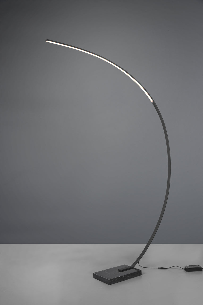 Lámpara de pie Trio Bangkok LED negro mate 3000K regulable 180cm 426511832
