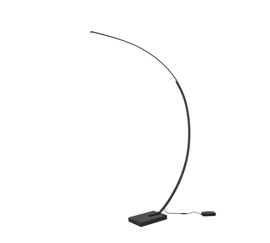 Lámpara de pie Trio Bangkok LED negro mate 3000K regulable 180cm 426511832