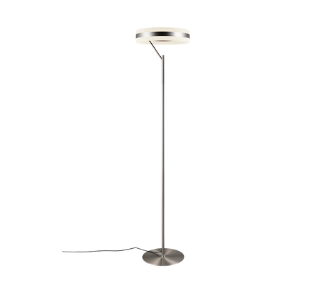 Lámpara de pie Trio Dios LED níquel mate 180cm 431410107