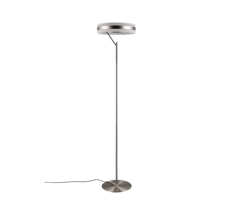 Lámpara de pie Trio Dios LED níquel mate 180cm 431410107