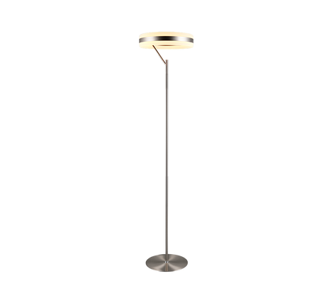 Lámpara de pie Trio Dios LED níquel mate 180cm 431410107