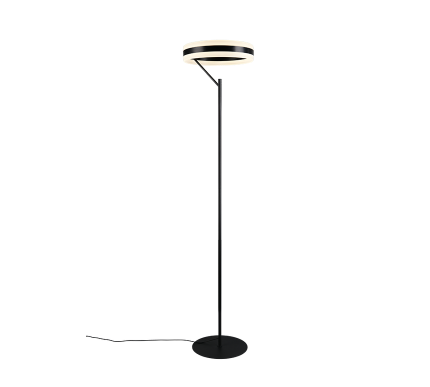 Lámpara de pie Trio Dios LED negro mate 180cm 431410132