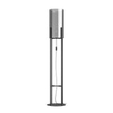 EGLO Glastonbury Lámpara de pie acero vidrio vaporizado negro negro transparente 43142