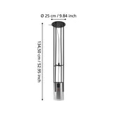EGLO Glastonbury Lámpara de pie acero vidrio vaporizado negro negro transparente 43142