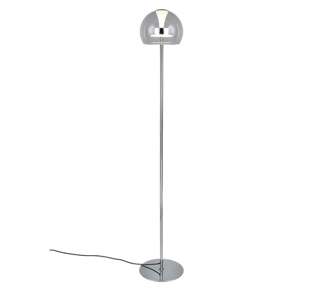 Lámpara de pie Trio Flynt LED cromo 130cm 431610106