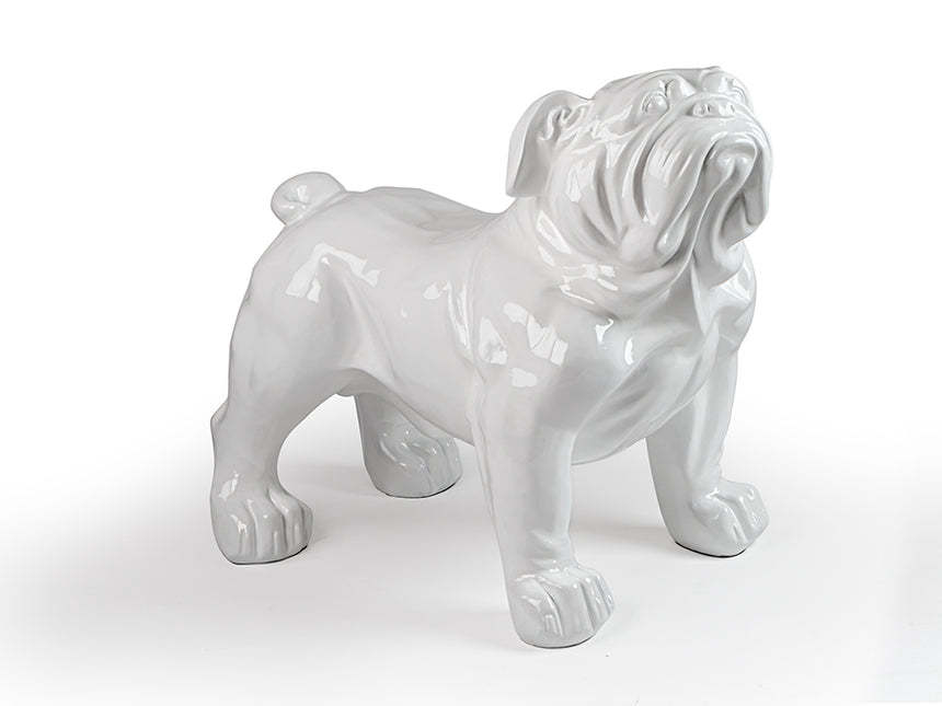 Schuller Figura grande bulldog blanco 431842