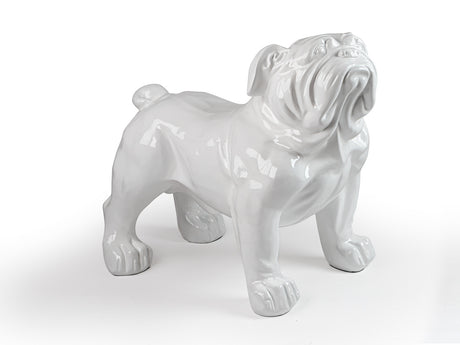 Figura decorativa Schuller Bulldog grande blanco 94cm 431842