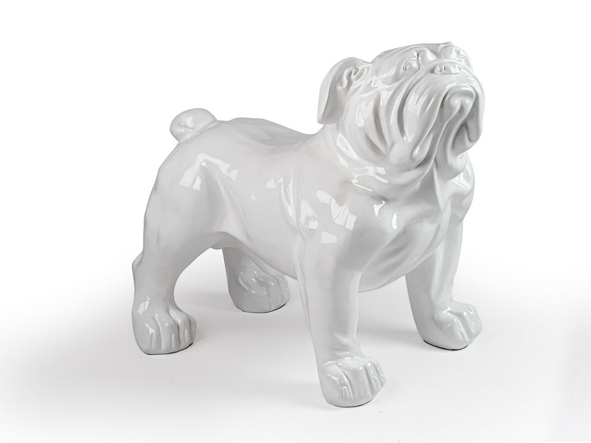 Schuller Figura grande bulldog blanco 431842