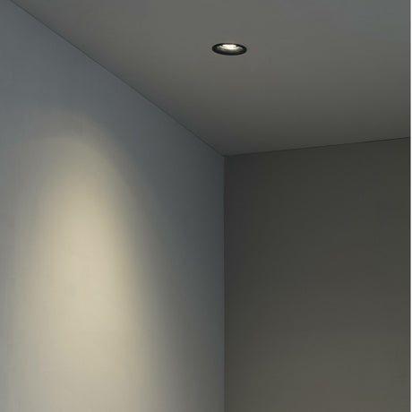 Downlight empotrable de techo Faro Neón redondo GU10 IP20 negro mate — ref. 43409 (2)