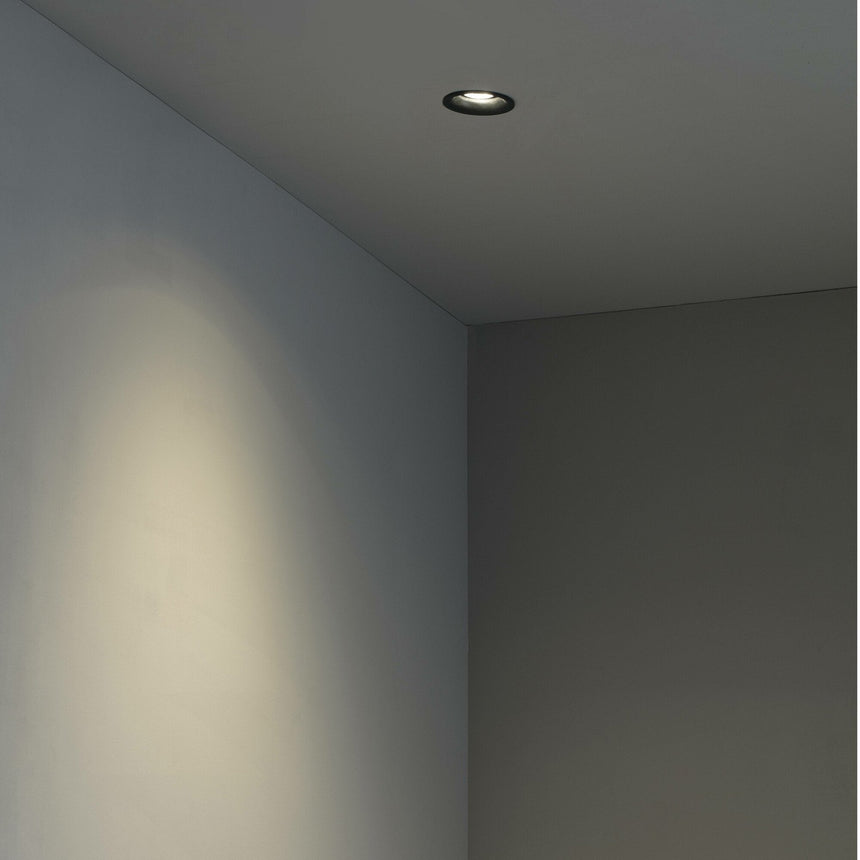 Downlight empotrable de techo Faro Neón redondo GU10 IP20 negro mate — ref. 43409 (2)