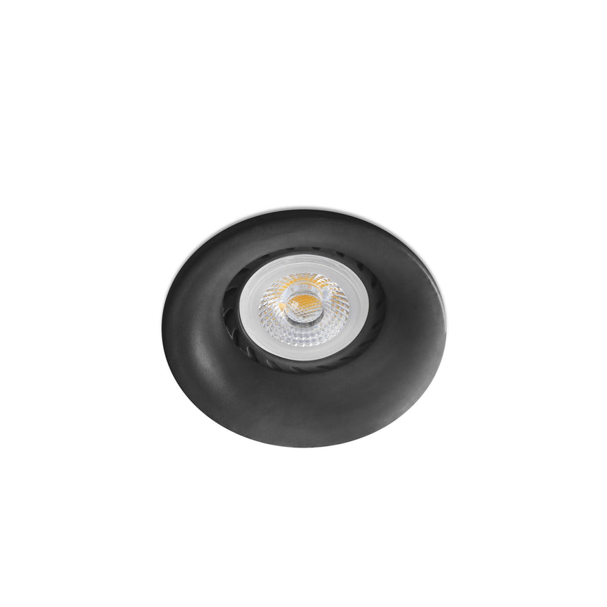 Downlight empotrable de techo Faro Neón redondo GU10 IP20 negro mate — ref. 43409 (1)