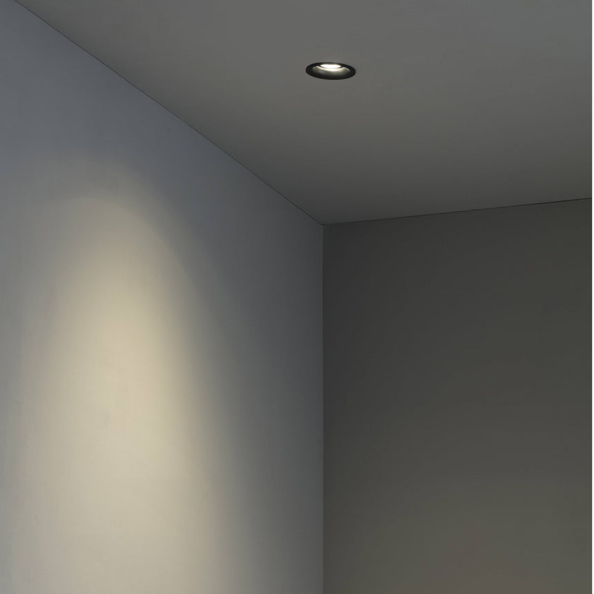 Downlight empotrable de techo Faro Neón redondo GU10 IP20 negro mate — ref. 43409 (3)