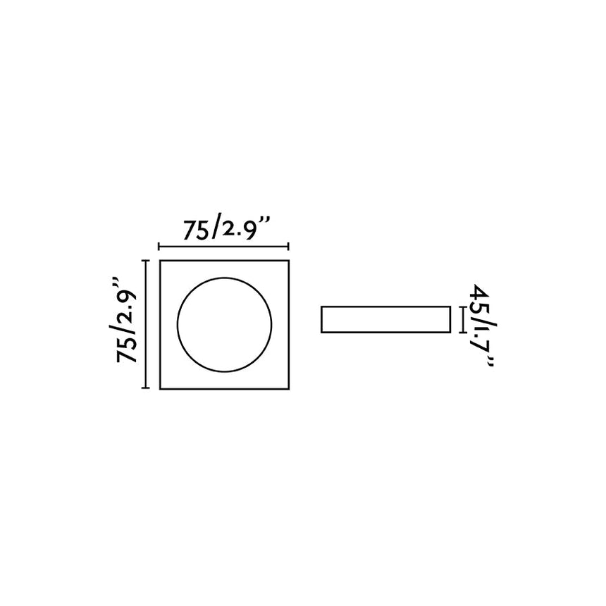Downlight empotrable de techo Faro Neón cuadrado GU10 IP20 negro mate — ref. 43410 (2)