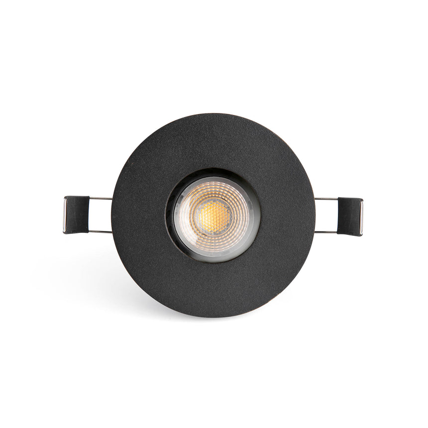 Downlight empotrable de techo Faro Niva GU10 LED negro IP65 43430