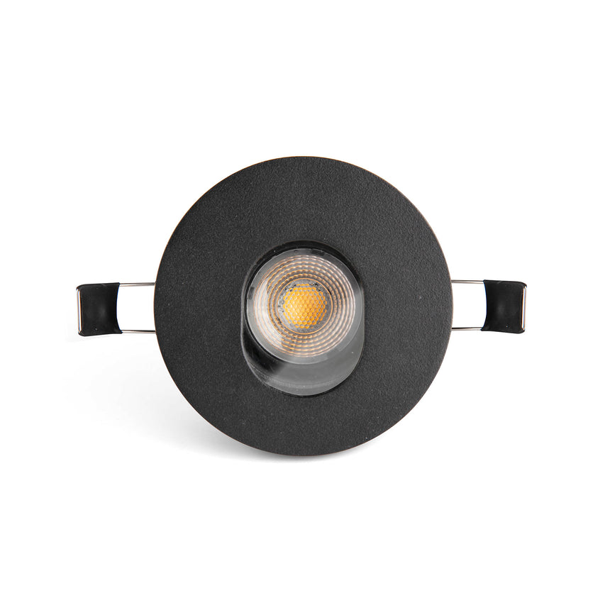 Downlight empotrable de techo Faro Niva GU10 LED negro IP65 43432