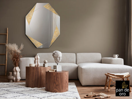Espejo Schuller Laverna pan de oro y negro 92x120cm 434