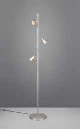 Lámpara de pie Trio Romeo LED níquel mate 150cm 437010307