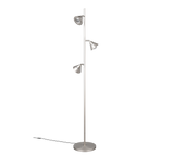 Lámpara de pie Trio Romeo LED níquel mate 150cm 437010307