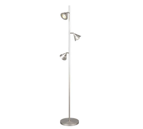 Lámpara de pie Trio Romeo LED níquel mate 150cm 437010307