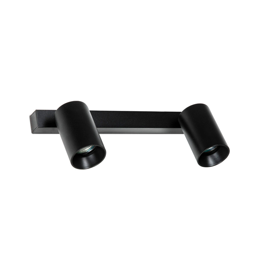 Lámpara de pared aplique Faro Stan 2 luces GU10 negro mate — ref. 43743 (1)