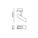 Foco de carril Faro Leo LED blanco mate 2700K 43794