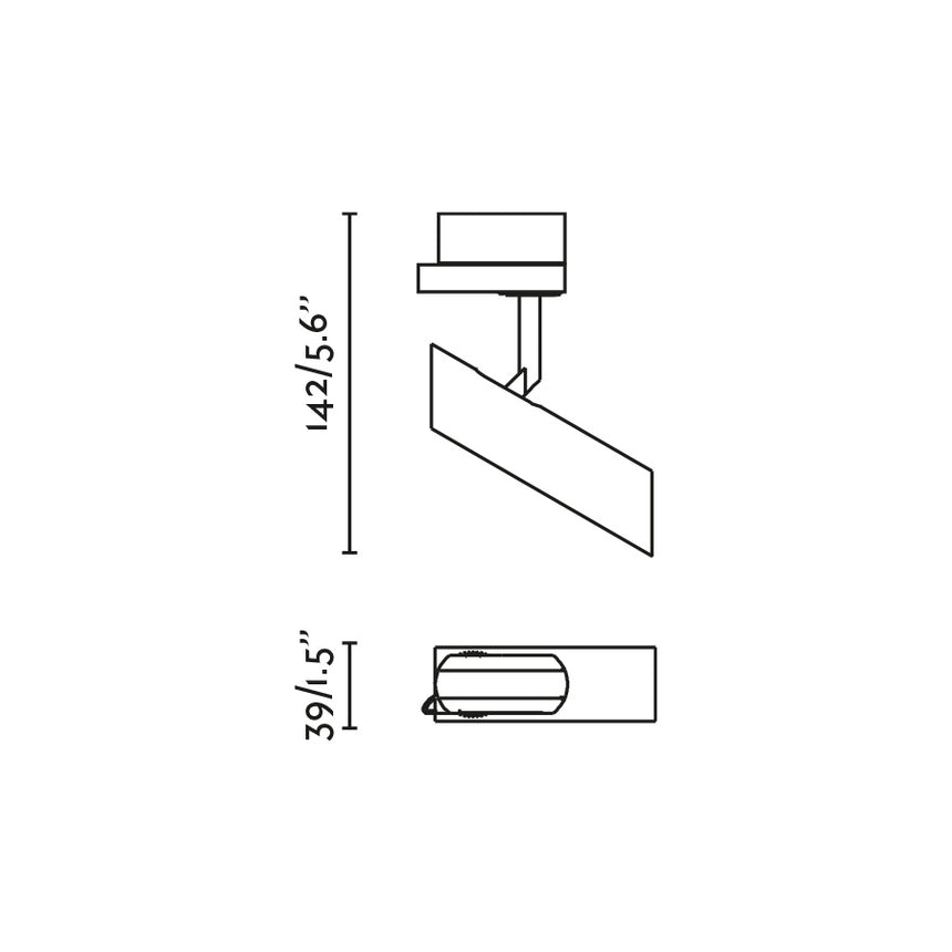 Foco de carril Faro Leo LED blanco mate 2700K 43794