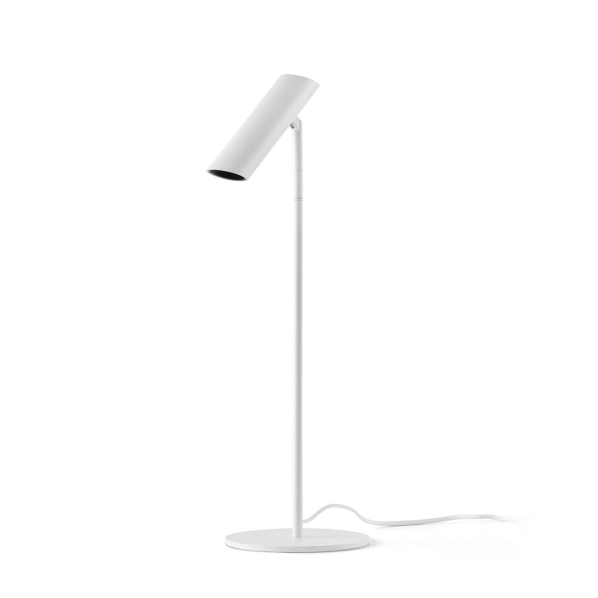 Lámpara de mesa Faro Leo LED blanco mate 2700K 43796