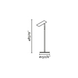 Lámpara de mesa Faro Leo LED negro mate 2700K 43797