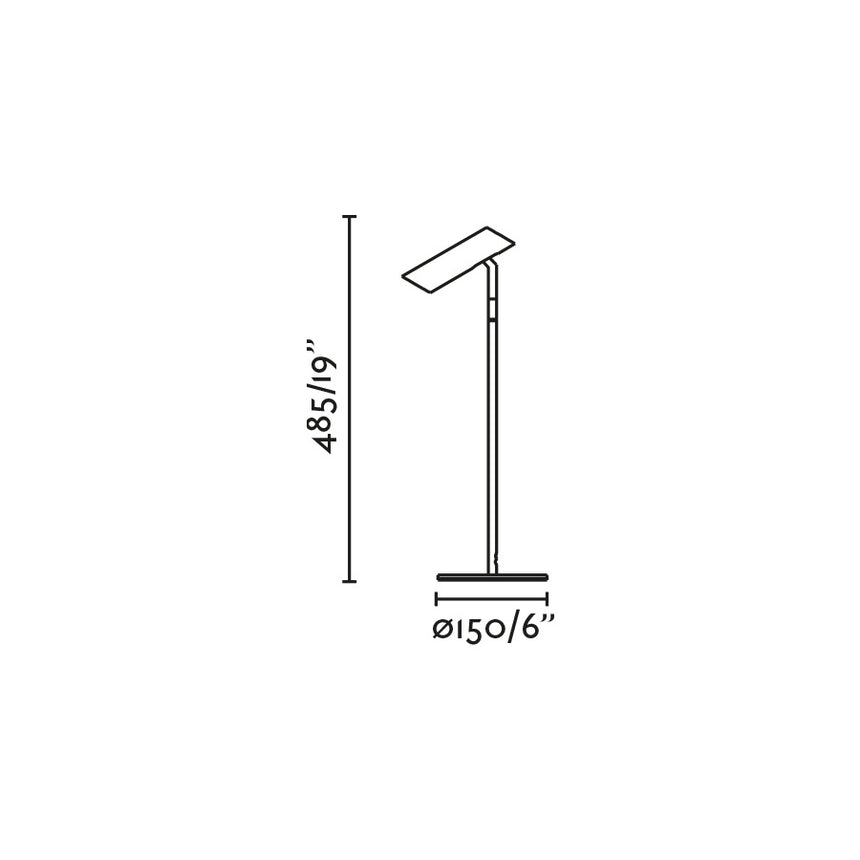 Lámpara de mesa Faro Leo LED negro mate 2700K 43797