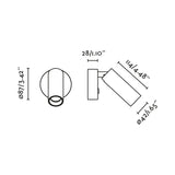 Lámpara de pared aplique Faro Stan 1 luz GU10 LED blanco 43822