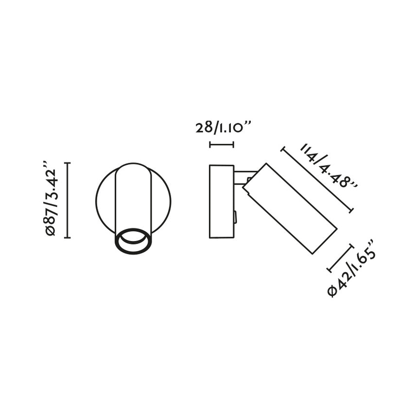 Lámpara de pared aplique Faro Stan 1 luz GU10 LED blanco 43822