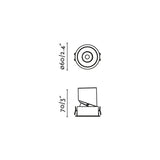Downlight empotrable de techo Faro Lox LED negro 2700K IP20 36° 43881 - vista alternativa